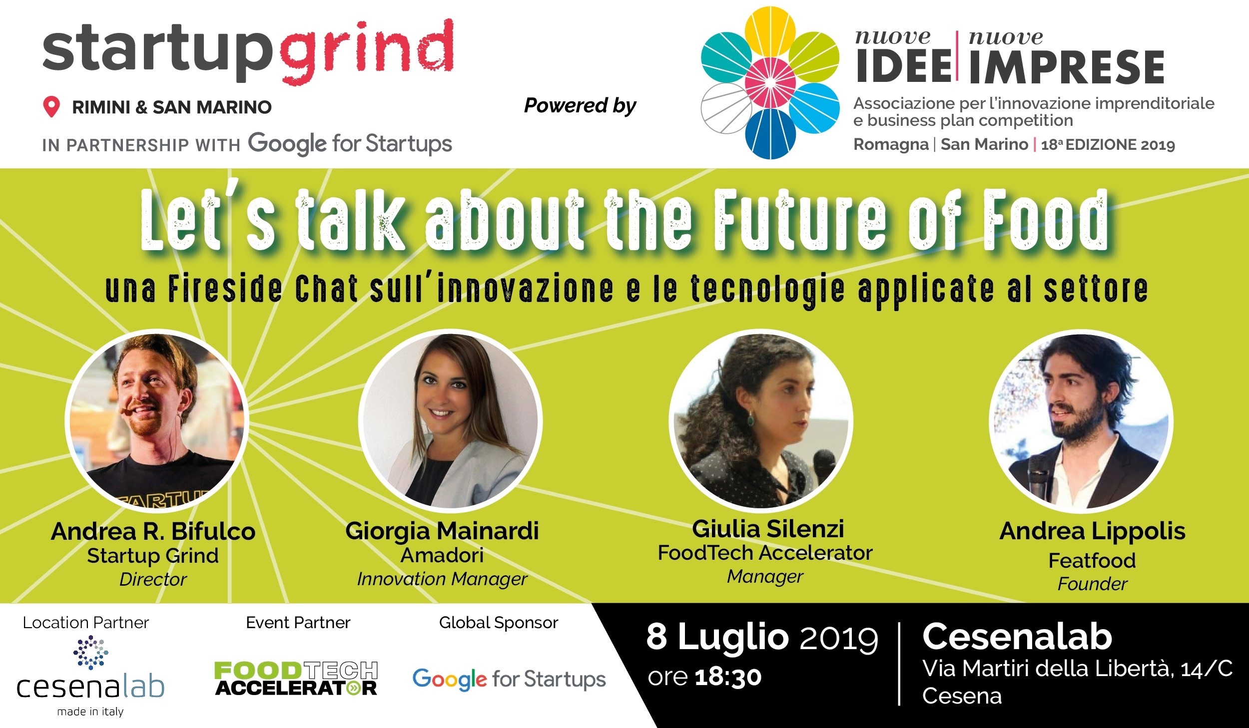 Food & innovazione gli ingredienti del prossimo Startup Grind. Lunedì 8 luglio l’evento “Let’s talk about the Future of Food