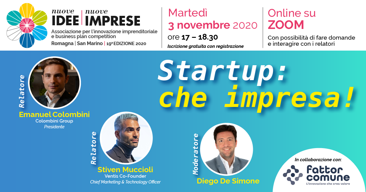 Startup: che impresa! Workshop, confronto, dialogo in diretta su Zoom